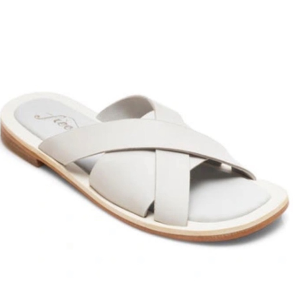Free People Leather Del Mar Slide Sandals Size 10 - Picture 8 of 9